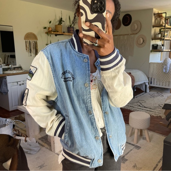 PackSun varsity denim jacket. Size - Picture 2 of 10